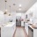 Kitchen with white cabinets and stainless steel appliances
